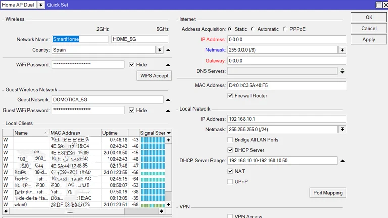 configuracion basica quick set mikrotik - cambiar el router del operador por uno propio