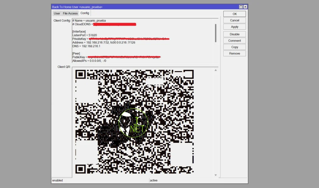 codigo qr usuario back to home mikrotik