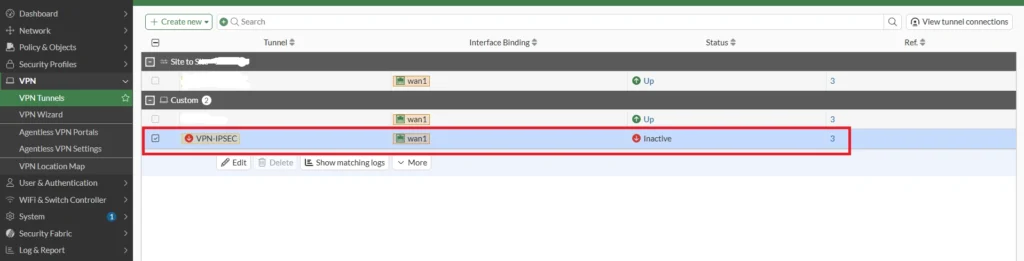 configuracion vpn ipsec en fortigate